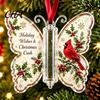 Hanging Holiday Decorations Butterfly Cash Gift Ornament, Christmas Money Holder Decor with Acrylic Ornaments Festive Print, Tree Pendant for Surprise