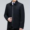 Dad's Winter White Duck Down Jacket Middle-aged and Elderly Grandpa Men's Lapel Warm Jacket Wool Down Jacket Top