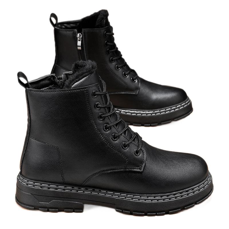 New Martin Boots Winter British-style High-top Boots Thickened and Cotton-resistant Non-slip Platform Biker Shoes