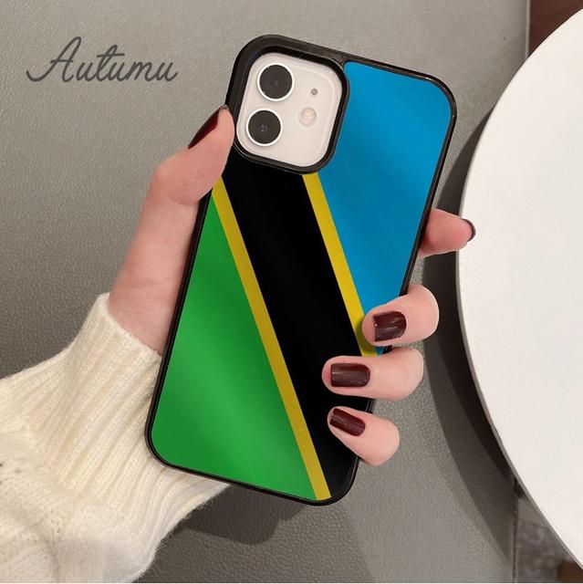 Tansania Flagge Wappen Handyhülle für iPhone 11 12 13 14 Pro Max mini XR XS SE 2020 6S 7 8 Plus Samsung Galaxy S21 S22 Hülle