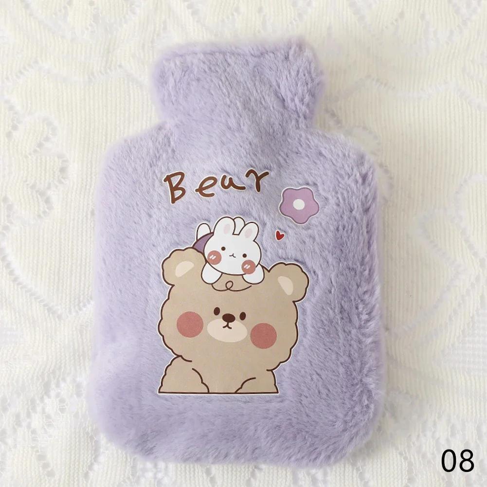 500ML Cartoon Warm Warmwaterkruik Zak Meisje Warme Buikwarmer Gevuld Mini Explosieveilig Draagbaar Winter Herbruikbare Handwarmer