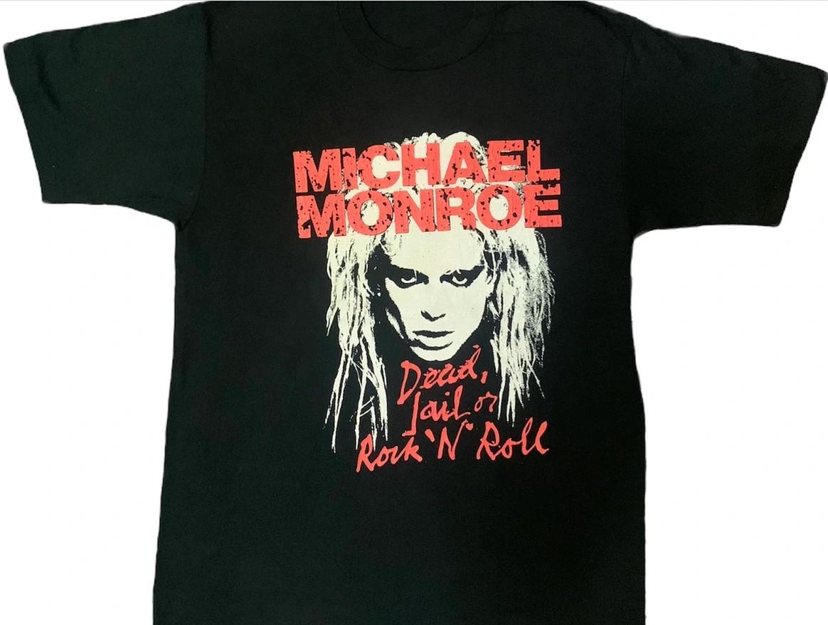 26 Rare Michael Monroe Hanoi Rocks Band Cotton Black S-2345XL Men T-Shirt TMB3147 Unisex T-Shirt XXL