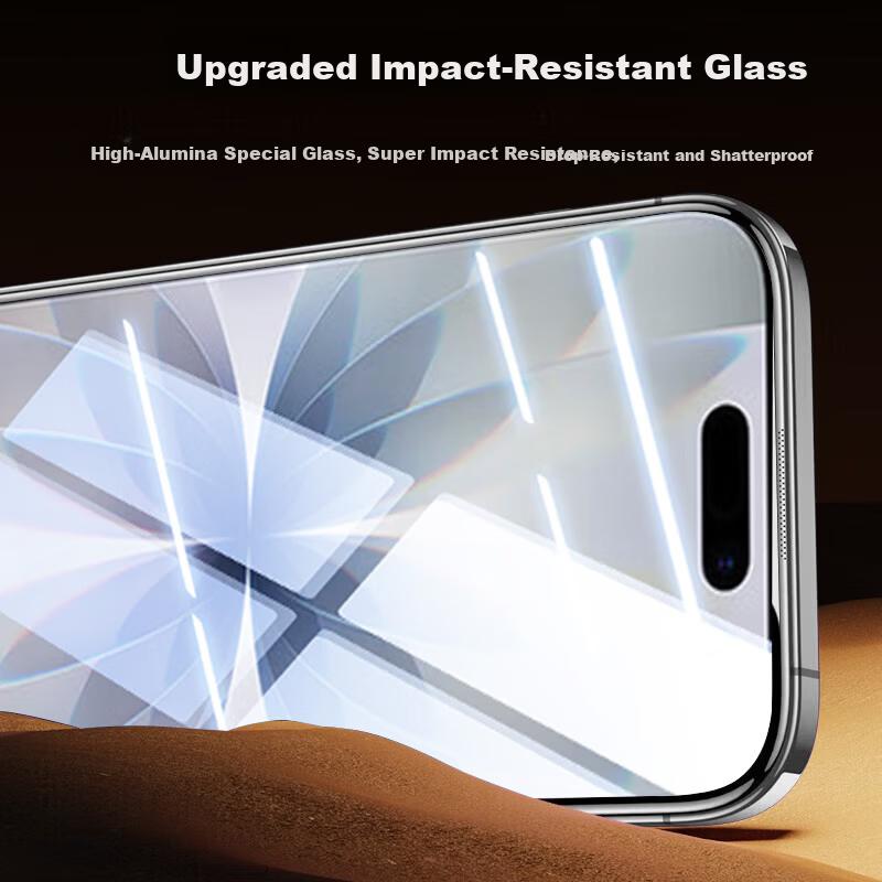 Cabin 2 Pieces Replacement Guarantee with Apple iPhone 17 Tempered Glass Screen Protector, High-Definition Full-Screen Anti-Drop and Glass Film