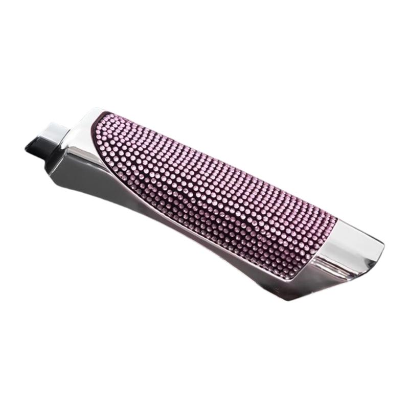 Elegant Sophisticated Modern White Stylish Bling Handbrake Sleeve Cover for Car Interiors Easy to Install Slip Resistant