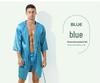 Unisex Lightweight Long-Sleeve Tie-Up Bathrobe - Solid Color Plus Size for Men & Women.