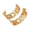 Moschino Logo Letter Rhinestone Metal Earrings Women earrings Gold AEF24171A91708434