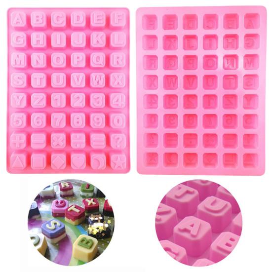 

Форма для льда Yousheng Ice Cube Mold 48 полостей 26 английских букв силиконовая антипригарная форма для конфетницы с буквами алфавита инструменты для декорирования формы розовый