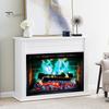 Removable PVC Wall Decor Fireplace Flame Decal, Vintage European Background Sticker, Self-Adhesive Decal Waterproof Mural for Living Room Dining Space