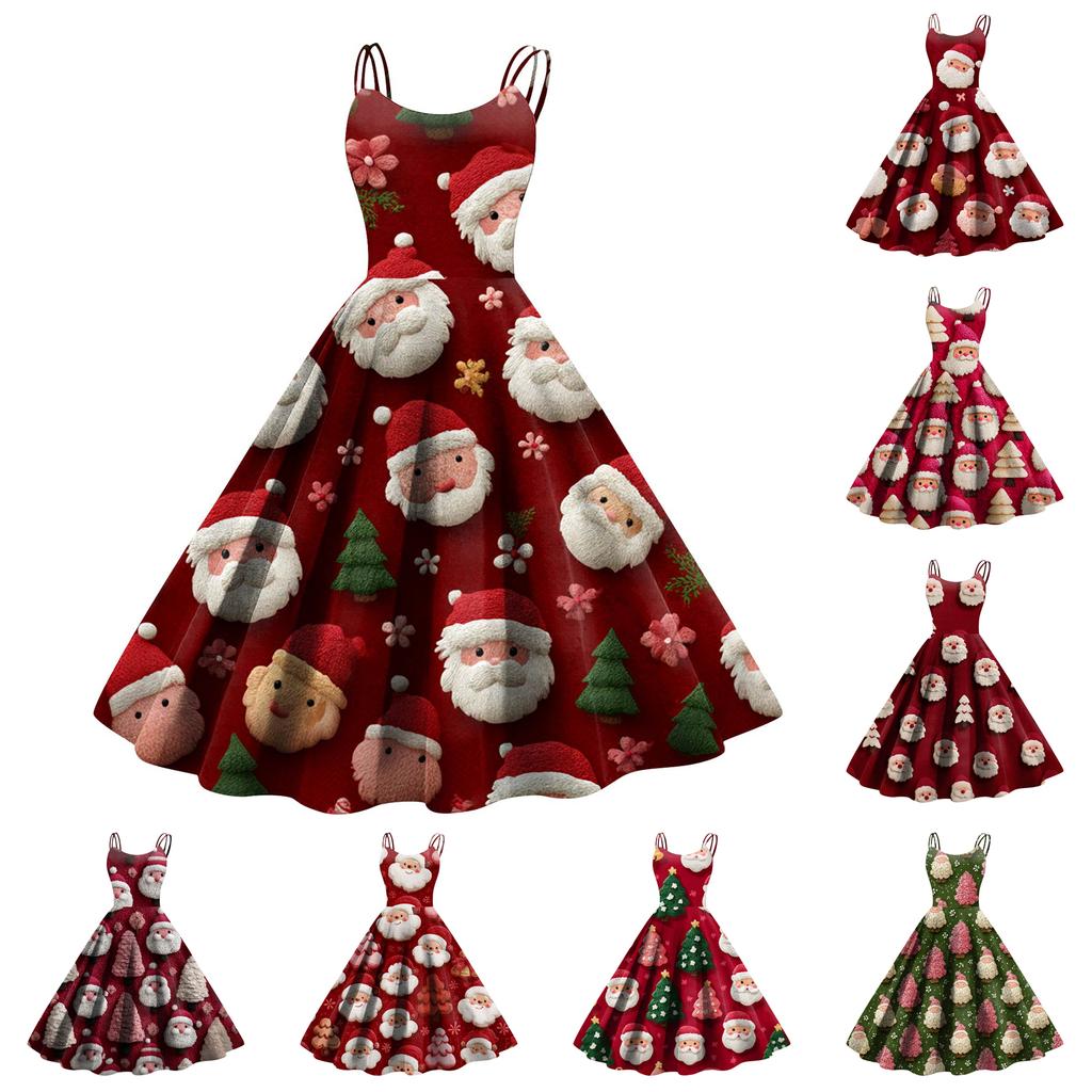 Women's Print Sexy Off-The-Shoulder Punk Vintage Dress