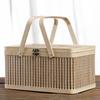 Vintage Bamboo Basket Natural Bread Storage Basket Bread Organizer Picnic Basket  Shopping