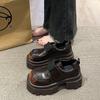 Small 2025 New Heightening Versatile Loafers Leather Shoes Women's Single Shoes Mary Jane Spring and Autumn Black Platform British Style
