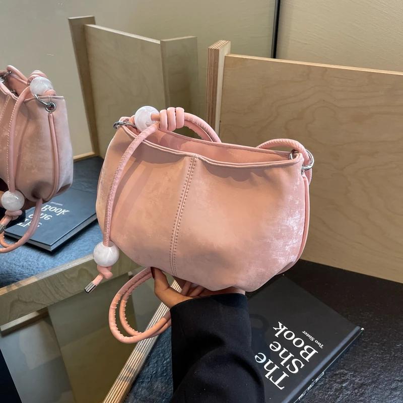 Genți de umăr pentru navetă cu fermoar, culoare solidă, pentru damă  Genți crossbody de modă pentru femei  Trend