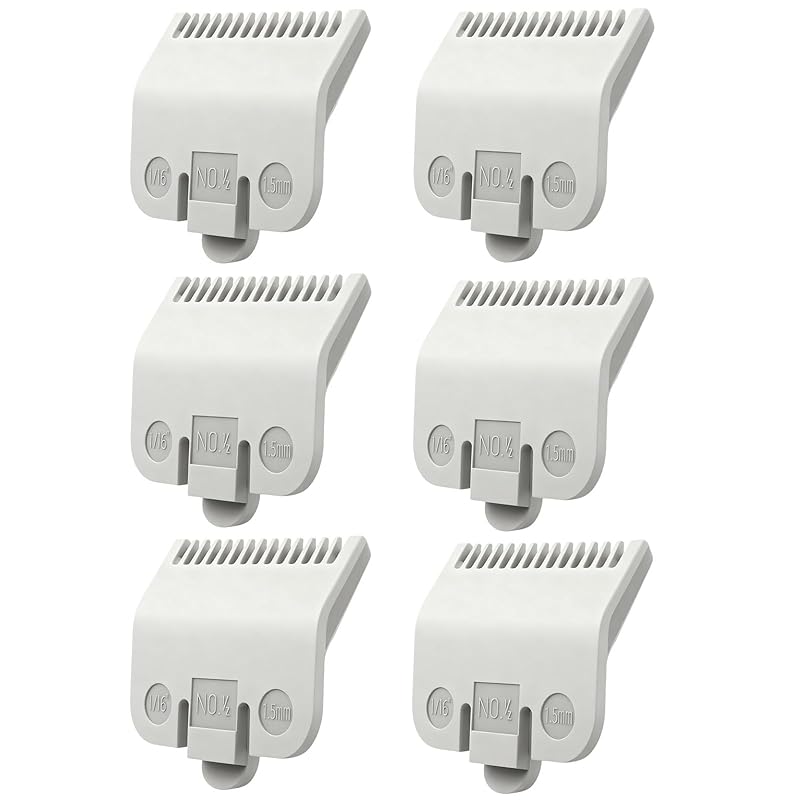 Набор из 6 насадок для машинки Wahl 1/2, сменная насадка для триммера, совместимая с большинством машинок Wahl, направляющая расческа для машинки