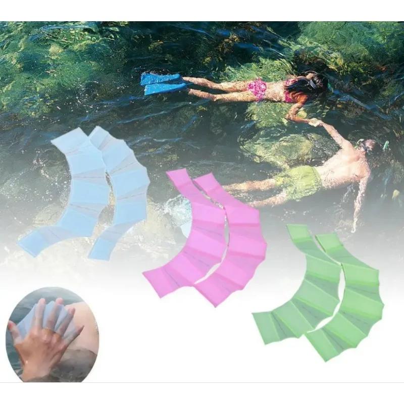 Înot Flip Board Mănuși de antrenament Freestyle Canotaj Sailor's Palm Tampă de silicon Palm Duck Palm Degetele Echipament de scufundări