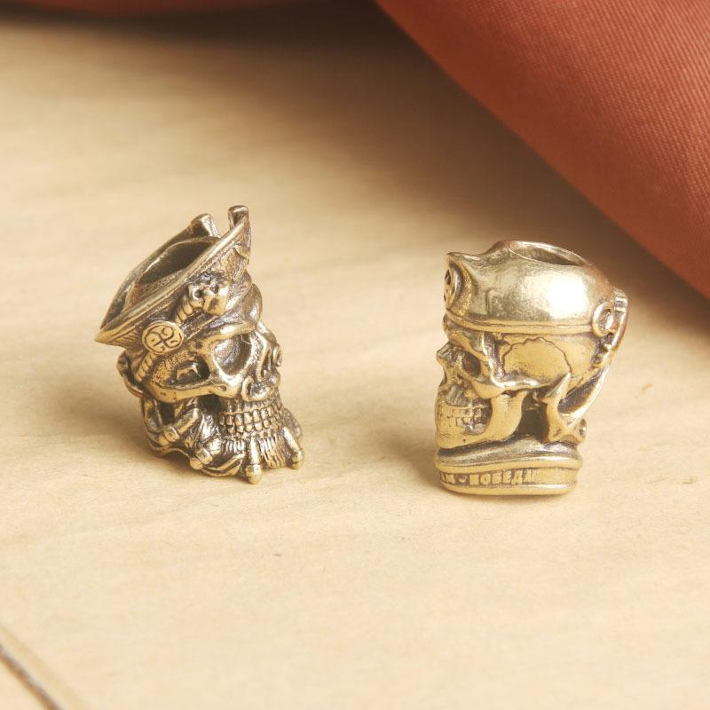 Brass Pirate Skull Pendant Motorcycle Keychain Pendant Personalized Knife Pendant Bag Pendant DIY Accessories Wholesale
