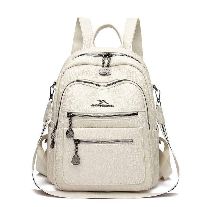 Chic PU Backpack for Women – Vintage-Style Design with Multiple Pockets and Adjustable Straps, Perfect for Daily Use and Travel