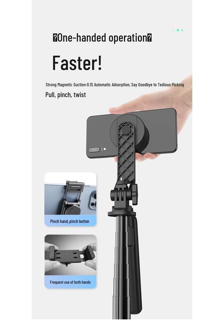 Bluetooth Selfie Stick & Tripod: Portable Telescopic Phone Holder for Desktop and Floor