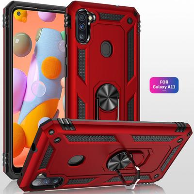 Schokbestendige Hoes voor Samsung Galaxy A11 Hoes Samsung A11 Armor Militair Beschermend Autohouder Magnetische Telefoonhoes A 11