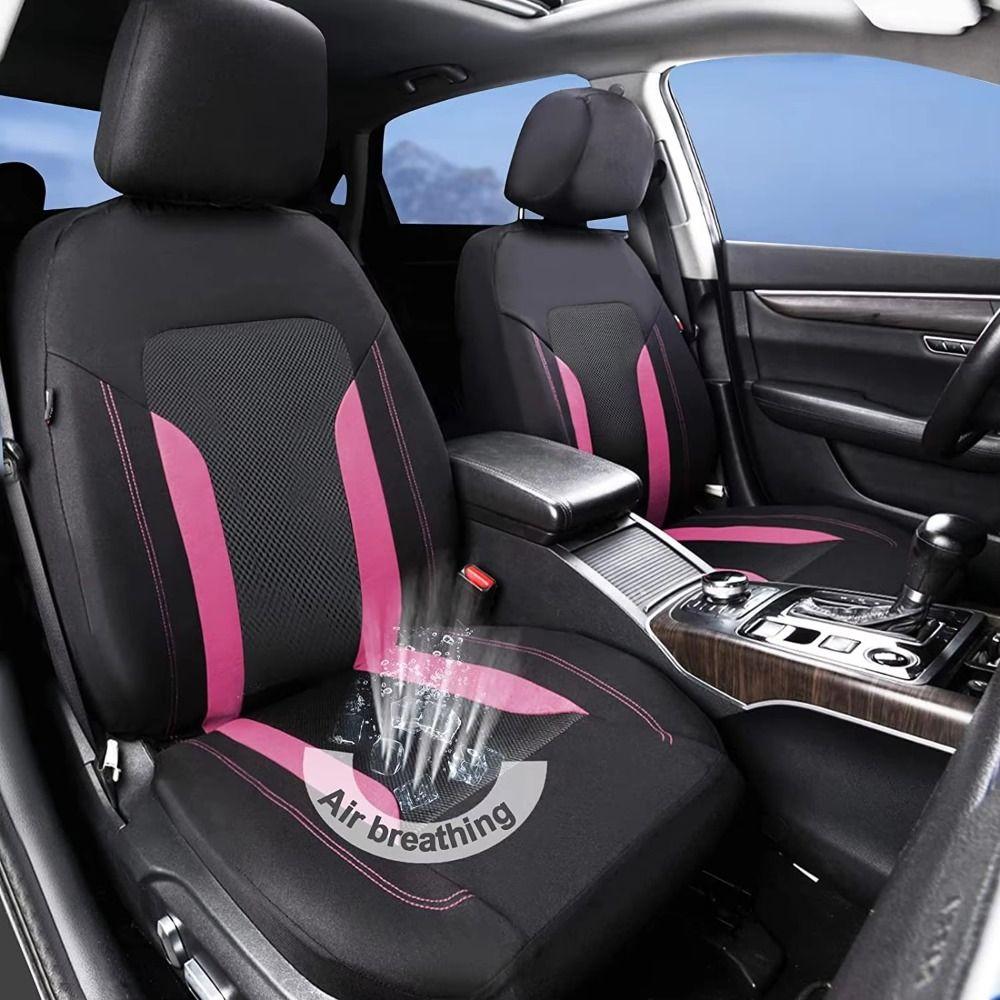 Universal Fit Car Seat Cover Set Gray Mesh 1/2 Seats Cover New Universal Car Seat Covers Sedans