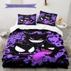 Gengar Pokémon Pattern Bedding Home Decoration Birthday Gift (1 * Duvet Cover + 2 * Pillowcase, Without Core)