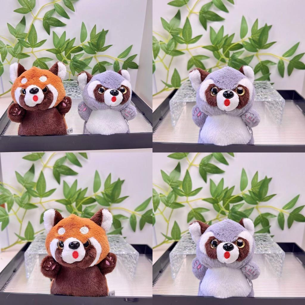 Entzückender Niedlicher Plüsch Waschbär Schlüsselanhänger Spielzeug Weicher Kurzer Plüsch Stofftier Puppe