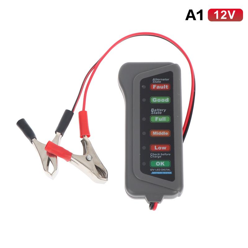 Taşınabilir Dijital Akü Yük Test Cihazı Alternatör Test Cihazı 12V 24V Otomotiv Motosiklet İçin Akü Durumunu Test Etmek İçin
