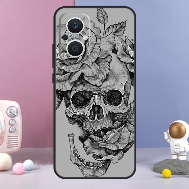 Gothic Skull Funda For OPPO Reno 12 F 11F 13F 14F 10 11 13 14 Pro 7 8 Lite OPPO Find X9 X6 X5 X8 Pro Case