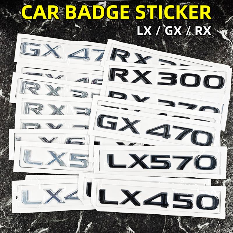 For Lexus GX460 GX470 LX450 LX470 LX570 LX600 RX270 RX300 RX350 3D Car Rear Trunk Sticker logo ABS letter Badge Accessories