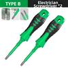 Professional Insulated Magnetic Screwdriver 20cm Dual Head with Non Slip Grip for Safe and Efficient Electrical Maintenance