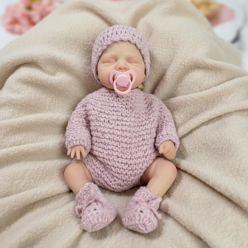12-inch Q-Elastic Light Purple Silicone Sweater Doll for Children - Christmas Gift