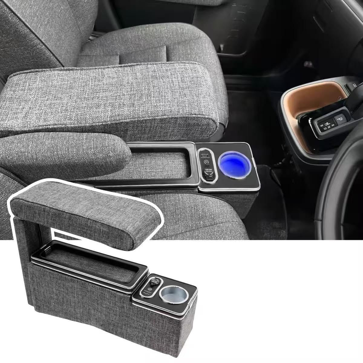 

WALKEY Консольный бокс для Toyota Sienta 170 Подходит для ранних и поздних автомобилей Sienta 10 15 SIENTA Эксклюзивная центральная консоль Смарт USB Подстаканник Маленький серый