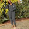 2024 Autumn Hot-Selling Women's Solid Color Hoodie Sweatshirt Sportswear Two-Piece Set