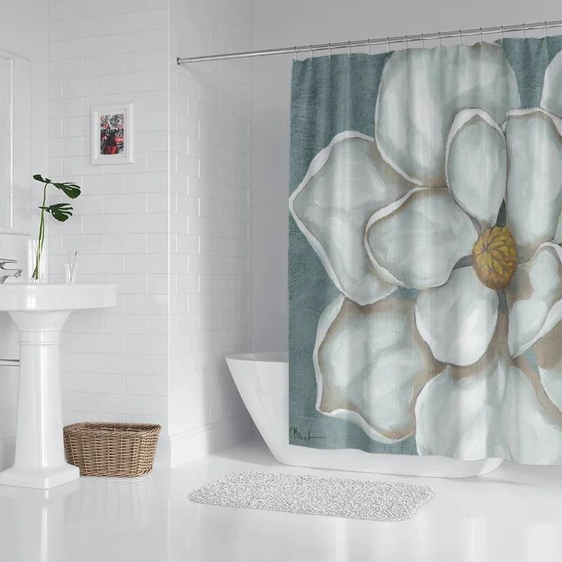 Hushåll vattentätt tyg hushåll duschdraperitillbehör duschdraperi 240 * 200 hem hawaiiansk stil duschdraperi