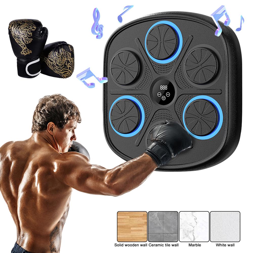 Hudební boxer Bluetooth nástěnný boxovací terč Nástěnné děrovací zařízení Inteligentní elektronická podložka pro děti Dospělí