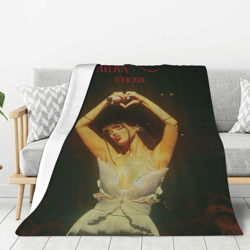 Custom Sofa Fleece German Singer Ayliva Throw Blanket Warm Flannel Blankets for Bedding Travel Couch Quilt