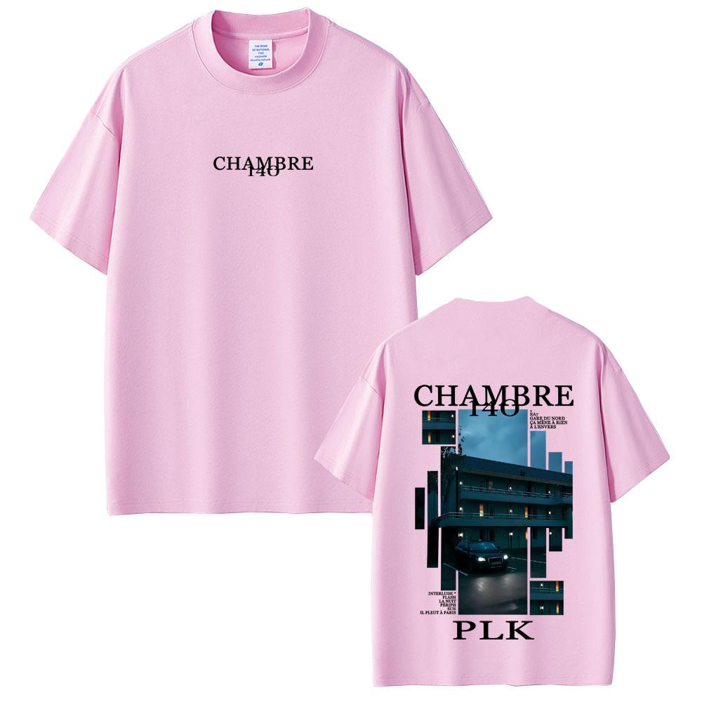 Rapper PLK Chambre 140 Album Graphic Tshirt Summer Unisex Women Hip Hop Fashion Pop Music Tshirt Male Vintage Oversized Streetwear