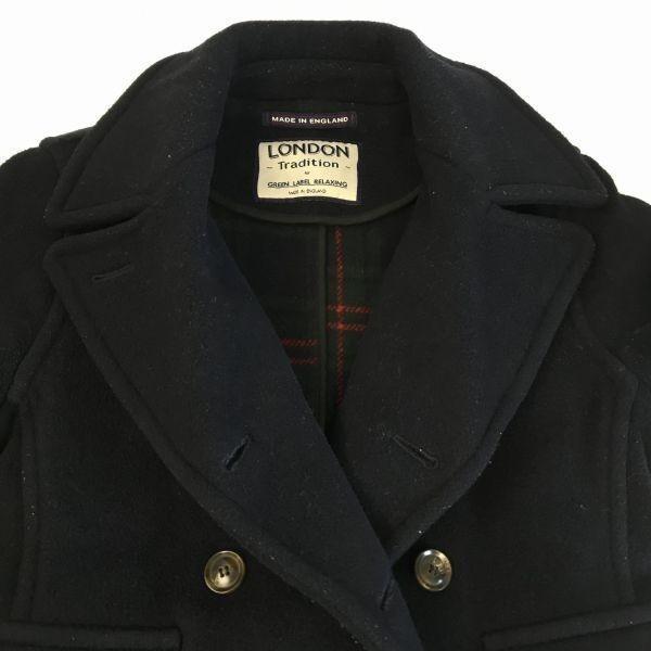 Made in England/LONDON TRADITION for GLR/Short Wool Pea Coat/Outerwear/36/Ladies S/Navy/(USED)