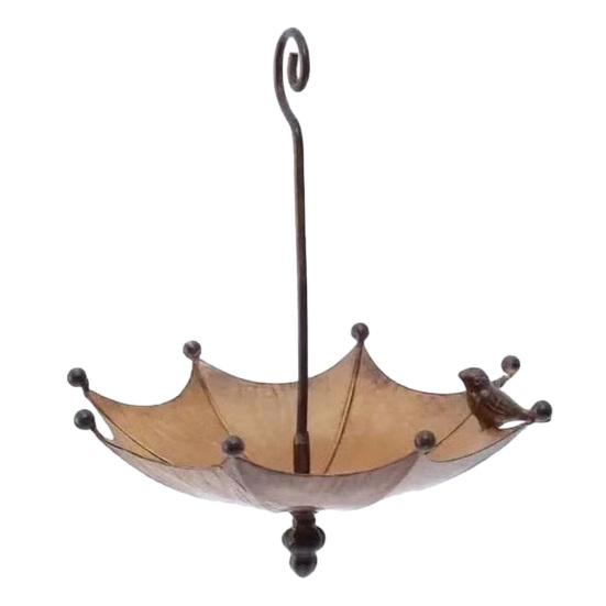 Umbrella Bird Feeder Decorative Bird Feeder Tray Bath with Hook Wild Bird Feeder for Hanging Outdoors Garden Backyard Hummingbirds 1pc