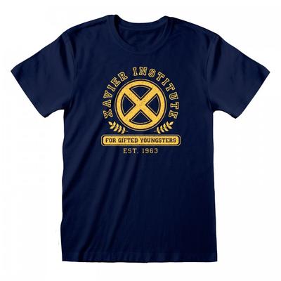 X-Men Unisex Adult Xavier Institute Badge T-Shirt