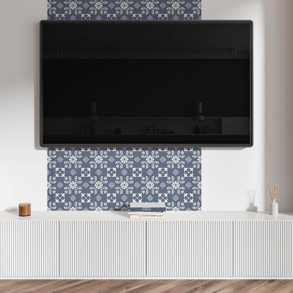 Panel Samoprzylepny Z Nadrukiem - Idealny Do Kuchni 100X50 Cm Kwiatowy Wzór Na Tle
