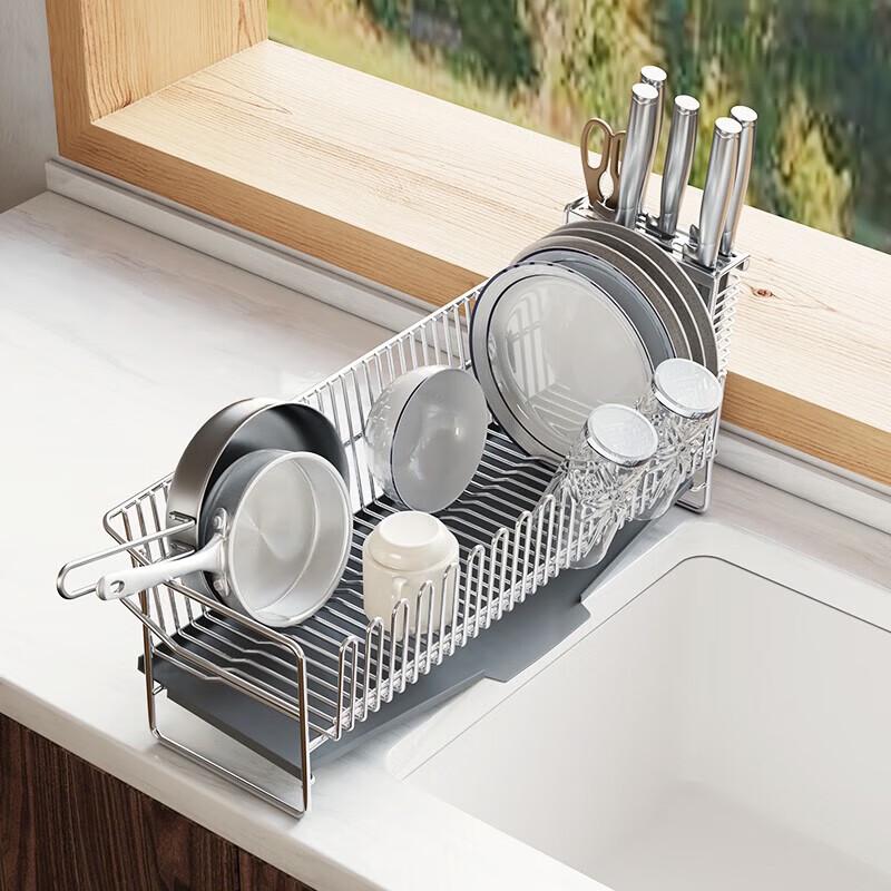 Qinchen 304 Stainless Steel Countertop Dish Drying Rack