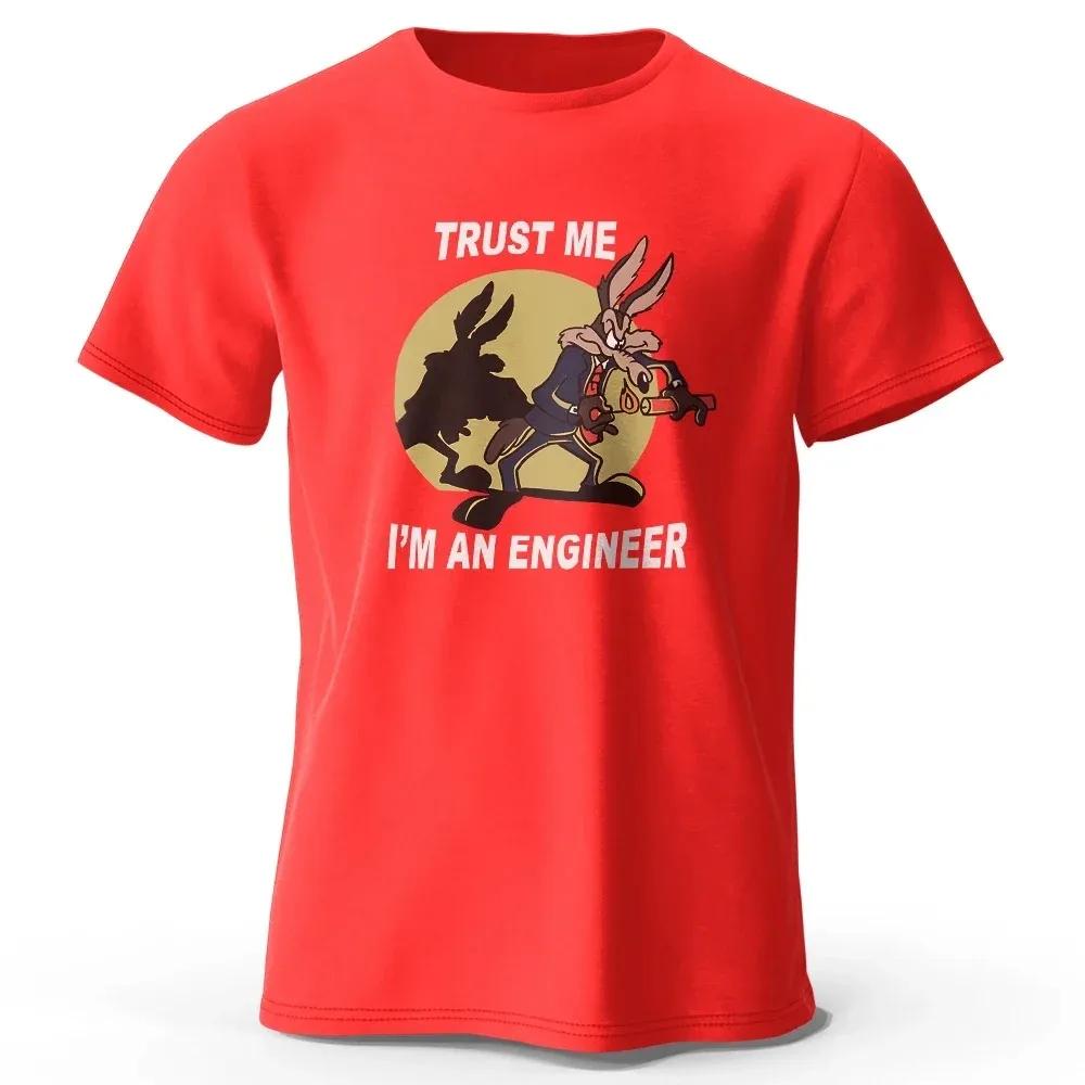 Trust Me I Am An Engineer Printed 100% Cotton Y2k Classic Funny T-Shirt for Men Women Sportswear Tops Tees