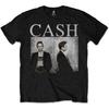 Johnny Cash T-Shirt: Fahndungsfoto (Schwarz) OFFIZIELL Neu