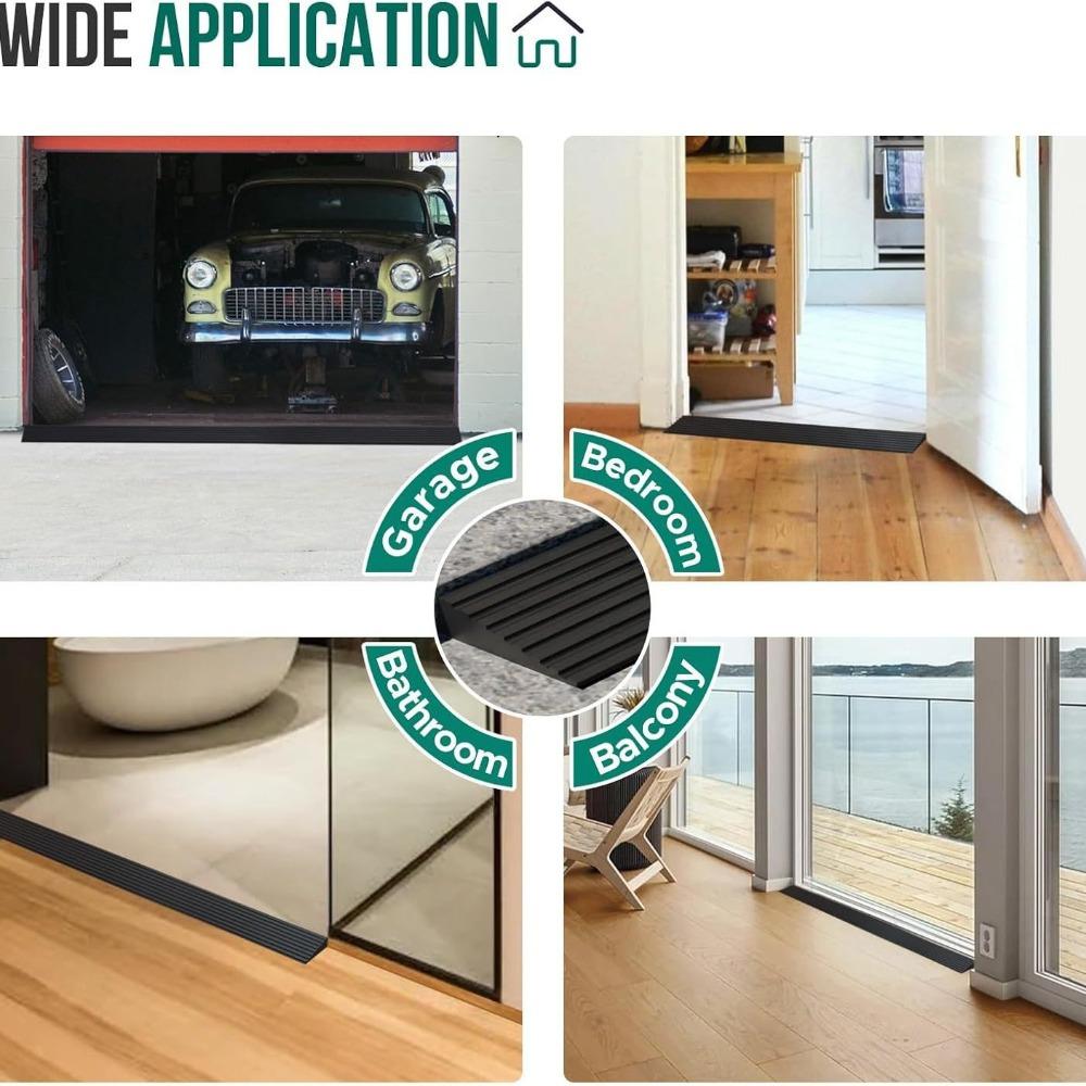 Ramp Mat Soft Multi Purpose Door Threshold Self Adhesive Durable PVC Non Slip Strip for Step Robotic Vacuums Wheelchair Stroller