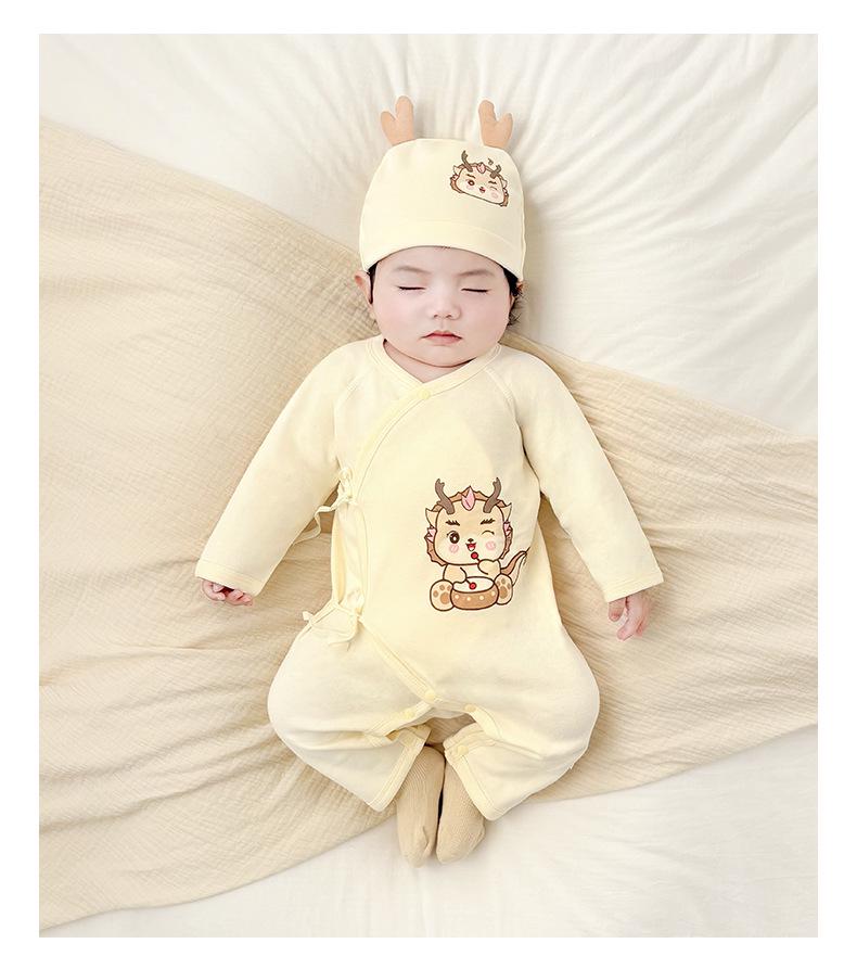 Newborn Class A Pure Cotton Bodysuit - Soft, Breathable, Four Seasons Baby Romper (0-3 Months)