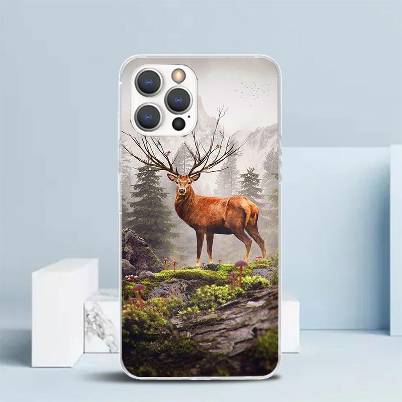 Deer Hunting Camo Phone Case For IPhone 16 17 Air 16E 15 14 Plus 13 Mini 12 11 Pro Max 7 8 + SE 2020 Soft TPU Back Cover 16 15 1