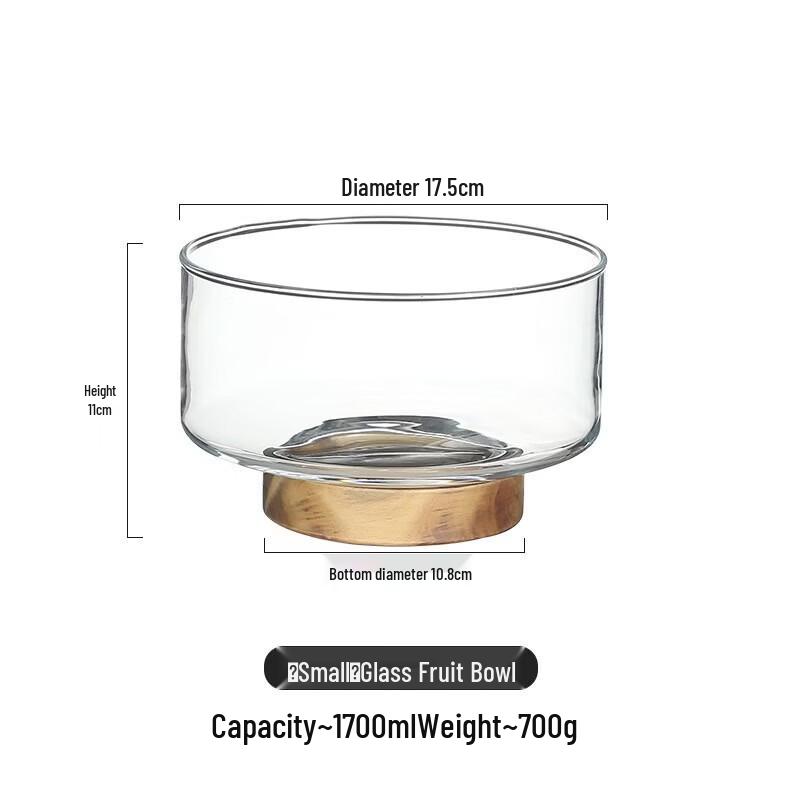 Japanese Style High-Foot Glass Fruit Plate
