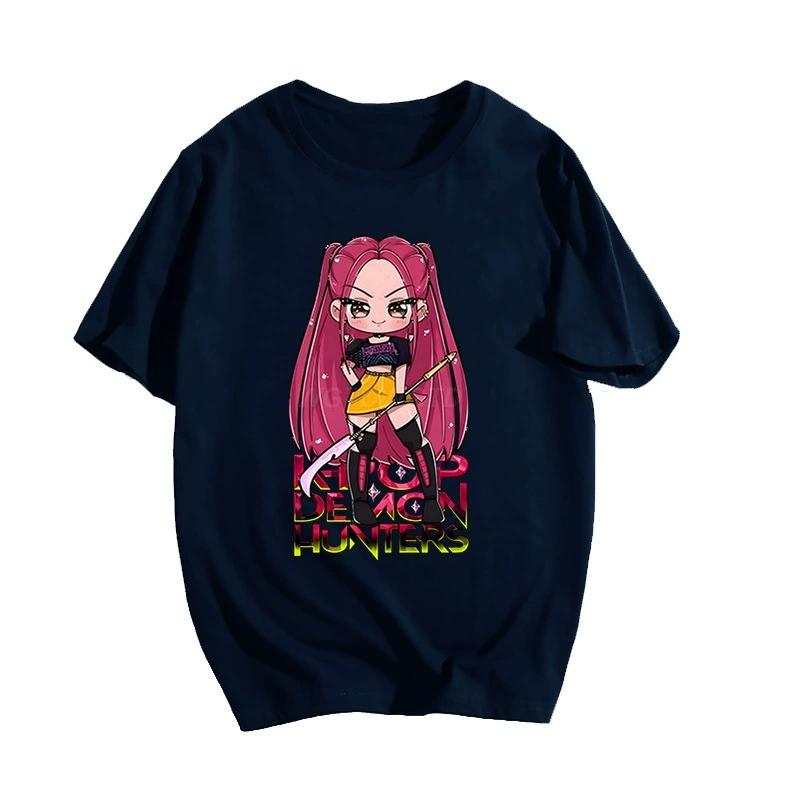 Huntrix Kpop Devil Hunter Fashion Women's T-shirt Boys and Girls T-shirt Summer Gift Round Neck Short Sleeve T-shirt
