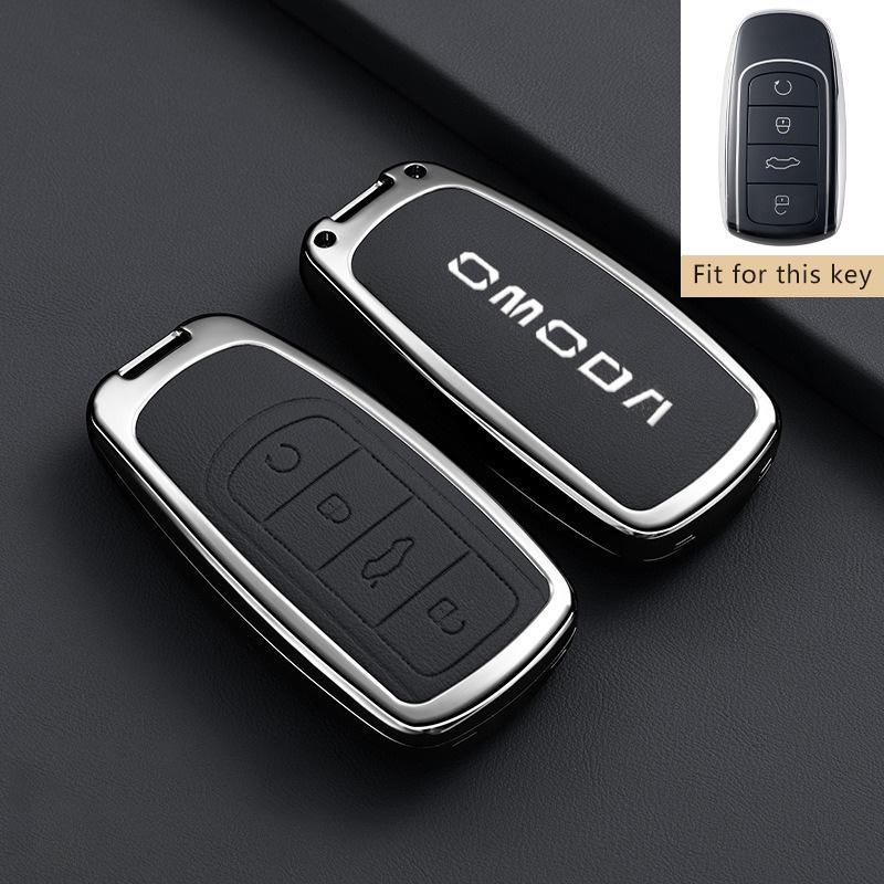 Zinc Alloy Car Key Case For Chery Omoda C5 5 E5 Suv 7 3 8 Fx Keychain Remote Protection Cover Bag Shell Holder Fob Accessories