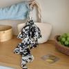 Lazy Wind Premium Retro Brown Polka Dot Long Light Luxury Tie Bag Long Hair Belt Chiffon Silk Scarf Vacation Scarf